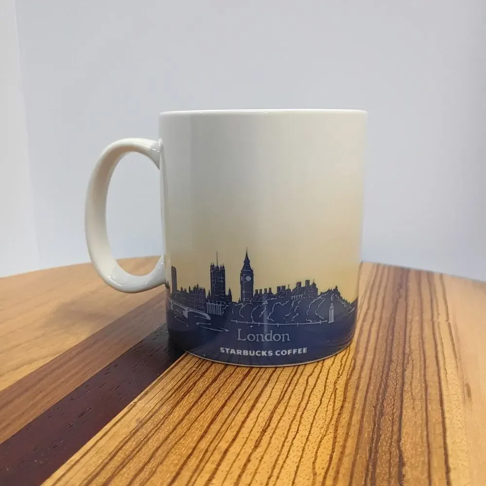 2010 Starbucks London Global Icon Series Collector Mug Blue, 16oz